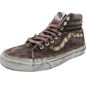 Vans Sk8-Hi Reissue Overwash Paisley Teak High-Top Canvas Skateboarding Shoe